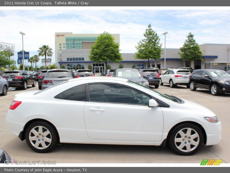 Taffeta White / Gray 2011 Honda Civic LX Coupe