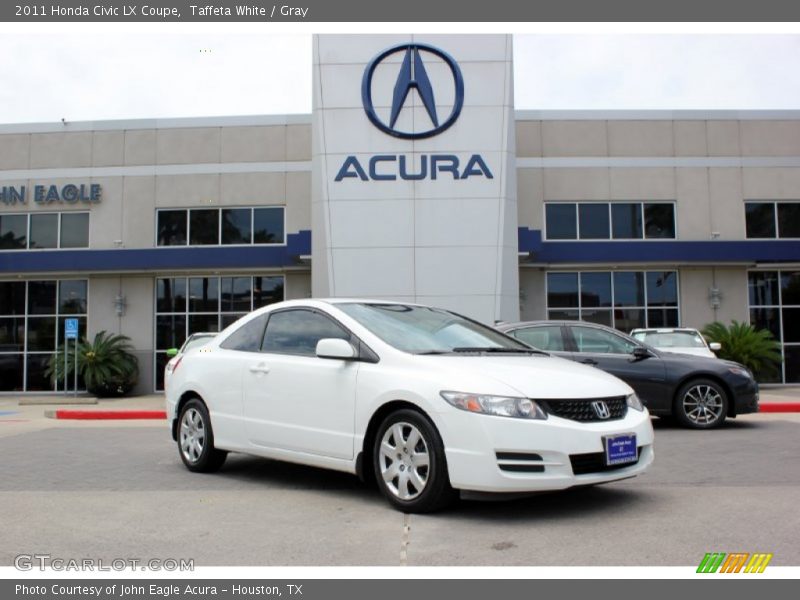 Taffeta White / Gray 2011 Honda Civic LX Coupe