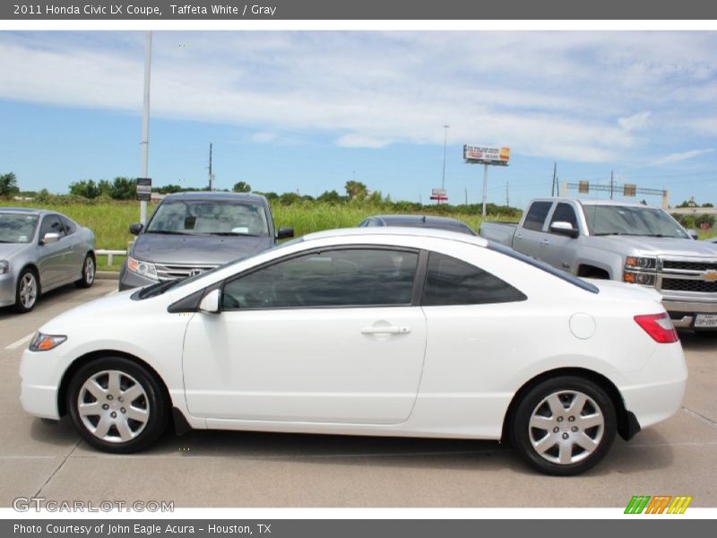 Taffeta White / Gray 2011 Honda Civic LX Coupe