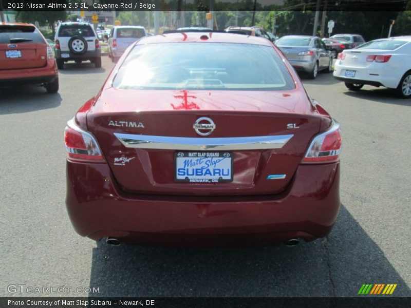 Cayenne Red / Beige 2013 Nissan Altima 2.5 SL