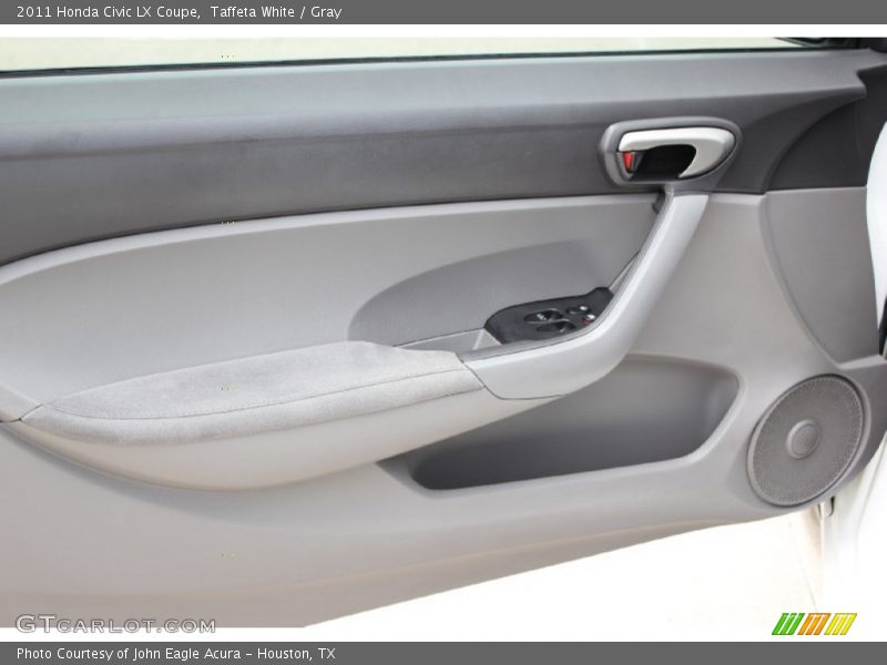 Taffeta White / Gray 2011 Honda Civic LX Coupe