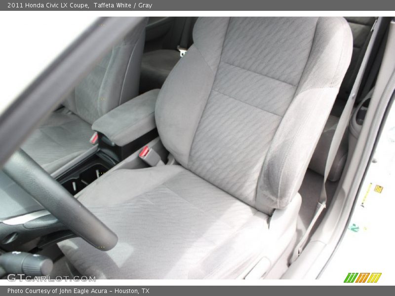 Taffeta White / Gray 2011 Honda Civic LX Coupe