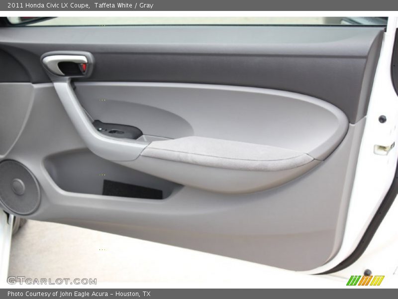 Taffeta White / Gray 2011 Honda Civic LX Coupe