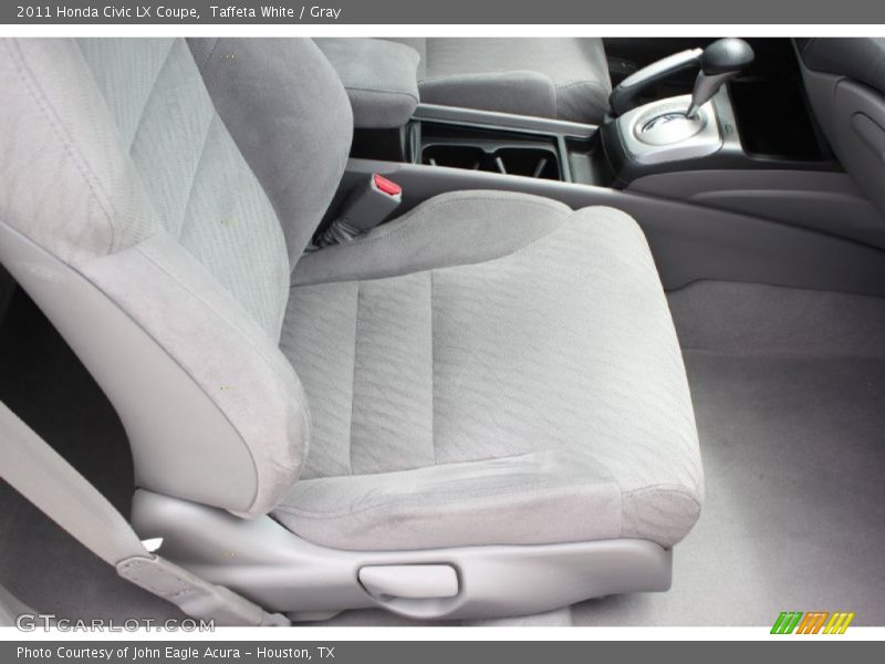 Taffeta White / Gray 2011 Honda Civic LX Coupe