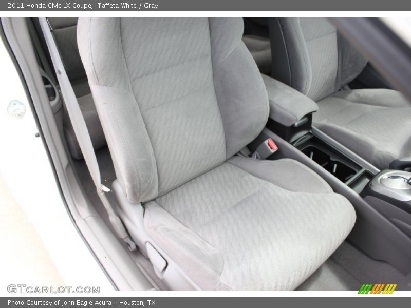 Taffeta White / Gray 2011 Honda Civic LX Coupe