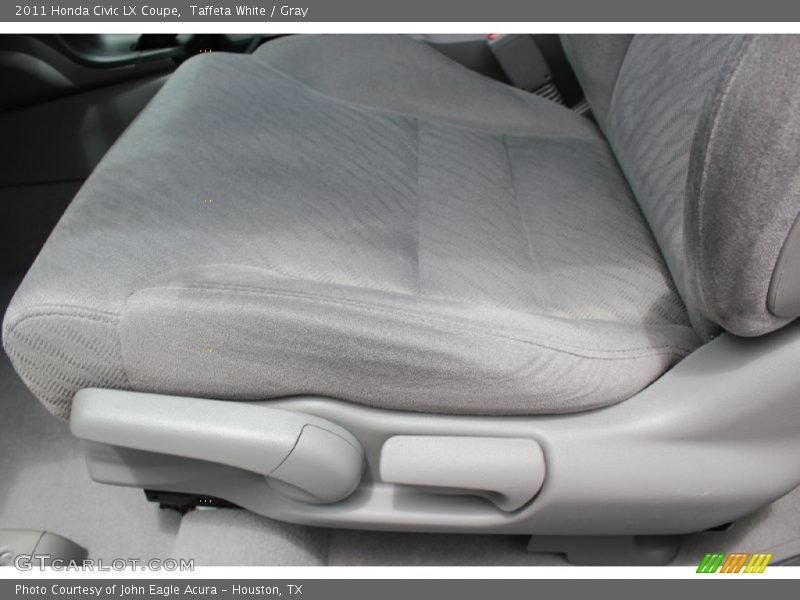 Taffeta White / Gray 2011 Honda Civic LX Coupe