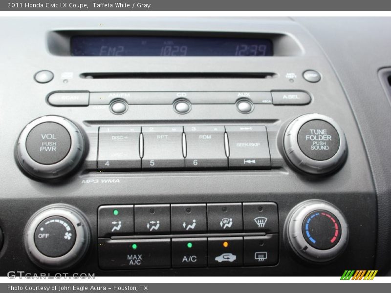 Taffeta White / Gray 2011 Honda Civic LX Coupe