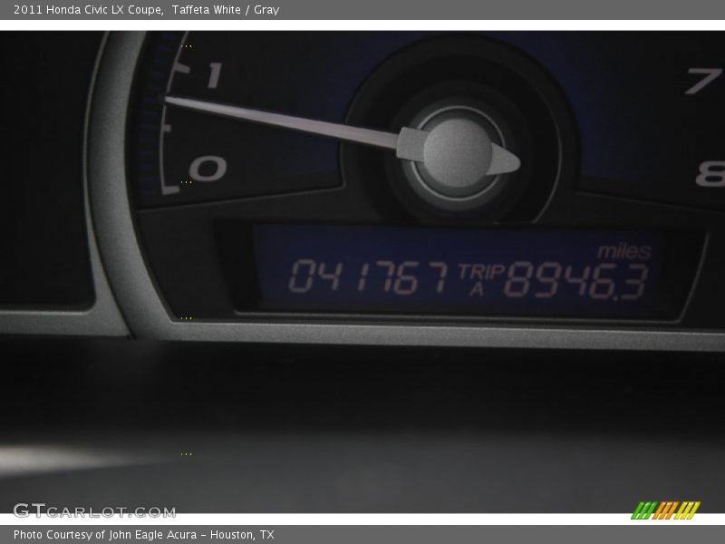 Taffeta White / Gray 2011 Honda Civic LX Coupe