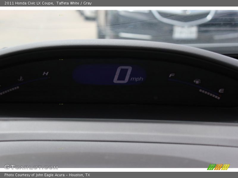 Taffeta White / Gray 2011 Honda Civic LX Coupe