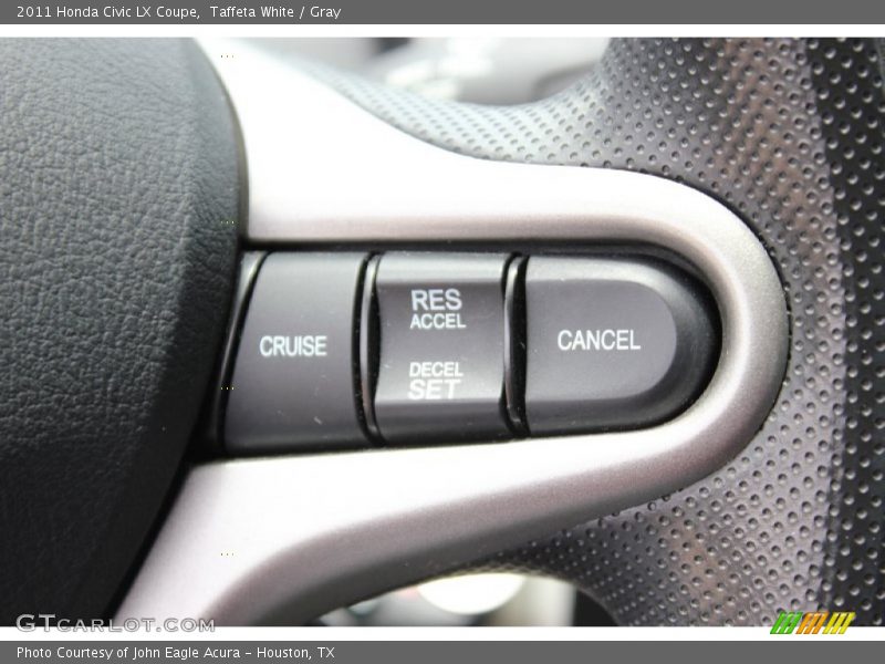 Taffeta White / Gray 2011 Honda Civic LX Coupe