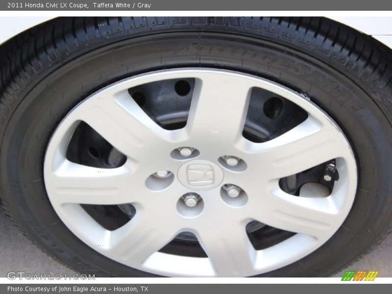 Taffeta White / Gray 2011 Honda Civic LX Coupe
