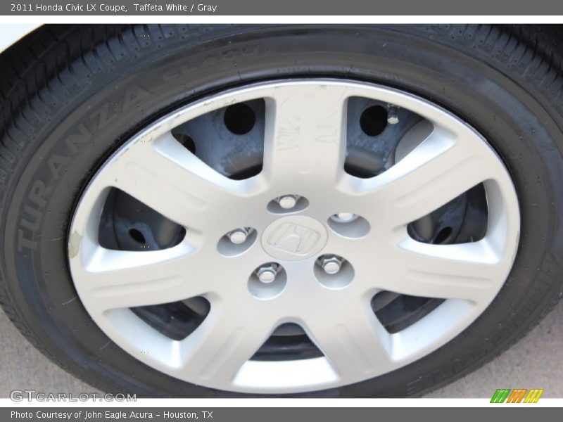 Taffeta White / Gray 2011 Honda Civic LX Coupe