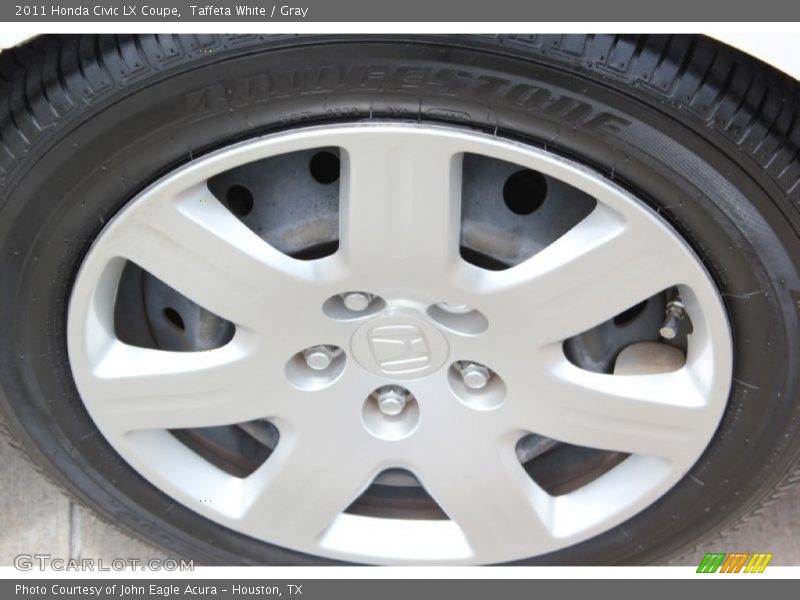 Taffeta White / Gray 2011 Honda Civic LX Coupe