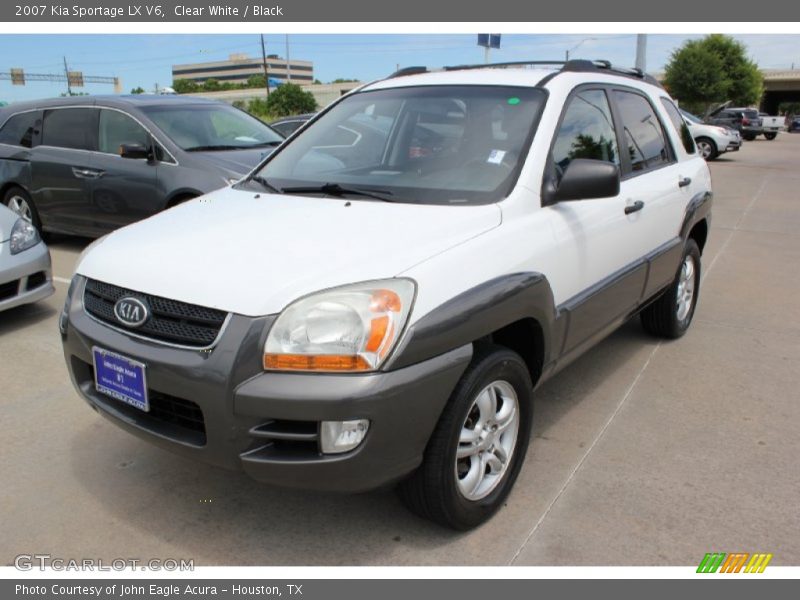 Clear White / Black 2007 Kia Sportage LX V6