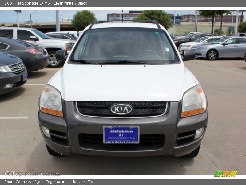 Clear White / Black 2007 Kia Sportage LX V6