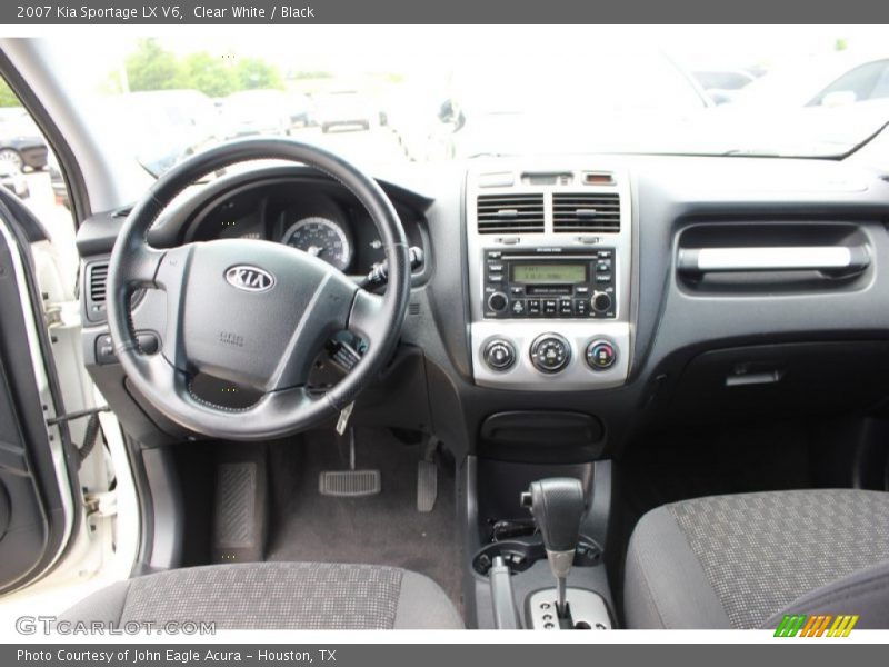 Clear White / Black 2007 Kia Sportage LX V6