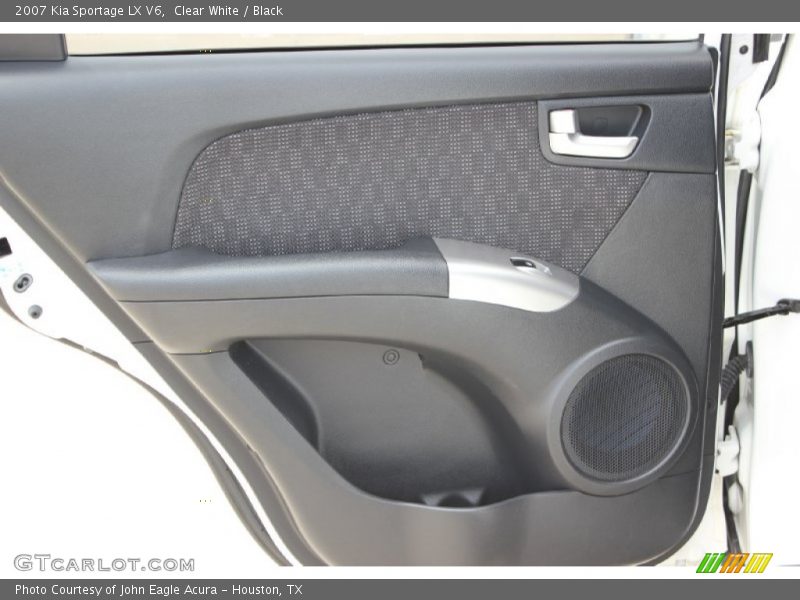 Clear White / Black 2007 Kia Sportage LX V6