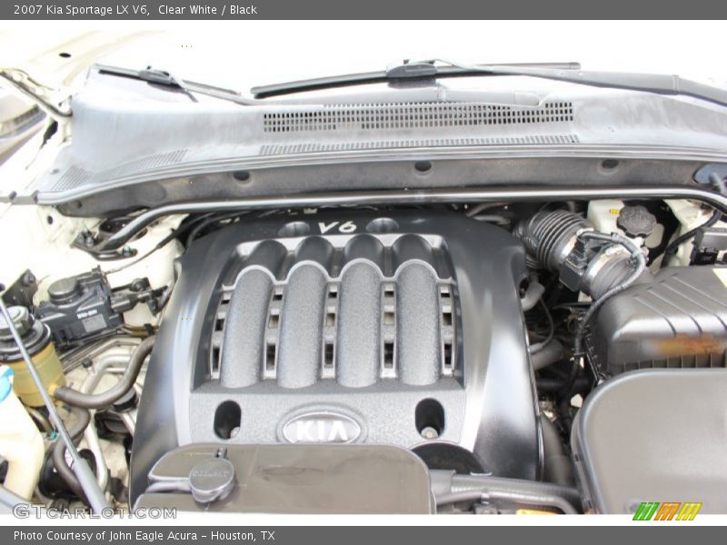 Clear White / Black 2007 Kia Sportage LX V6
