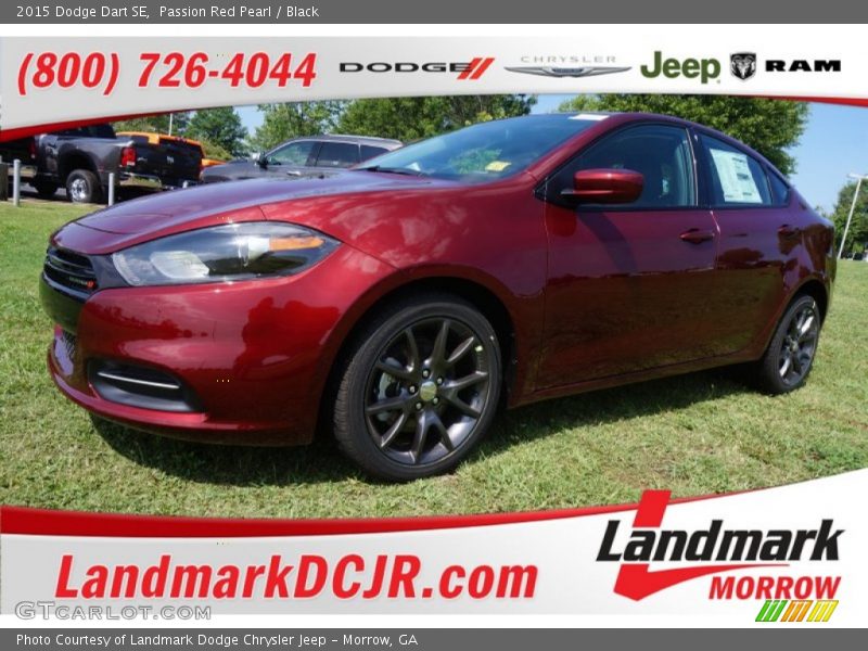 Passion Red Pearl / Black 2015 Dodge Dart SE