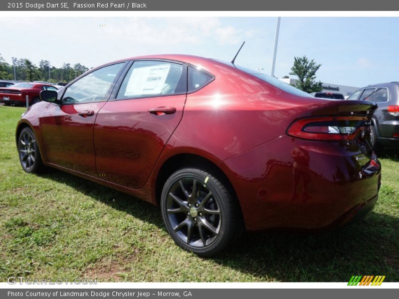 Passion Red Pearl / Black 2015 Dodge Dart SE