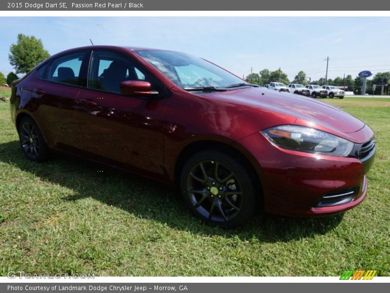 Passion Red Pearl / Black 2015 Dodge Dart SE