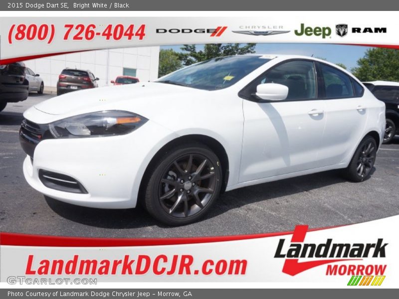 Bright White / Black 2015 Dodge Dart SE