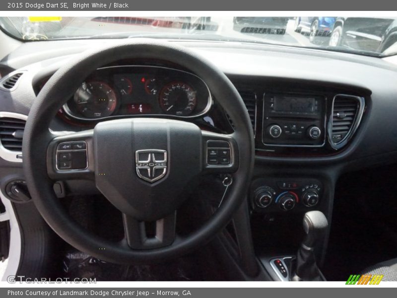 Bright White / Black 2015 Dodge Dart SE