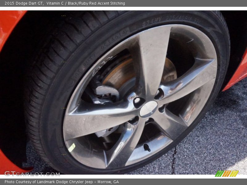 Vitamin C / Black/Ruby Red Accent Stitching 2015 Dodge Dart GT