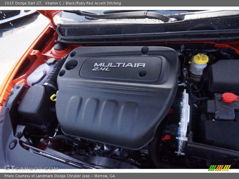 Vitamin C / Black/Ruby Red Accent Stitching 2015 Dodge Dart GT