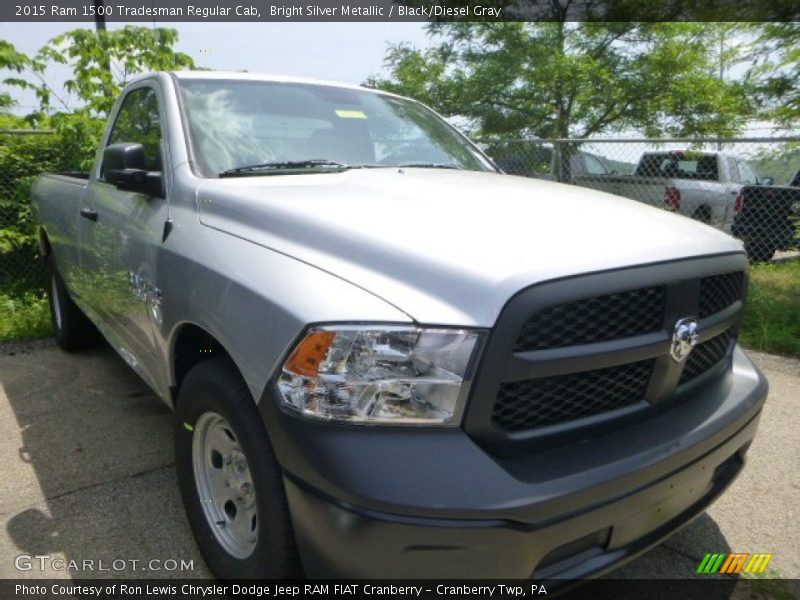 Bright Silver Metallic / Black/Diesel Gray 2015 Ram 1500 Tradesman Regular Cab