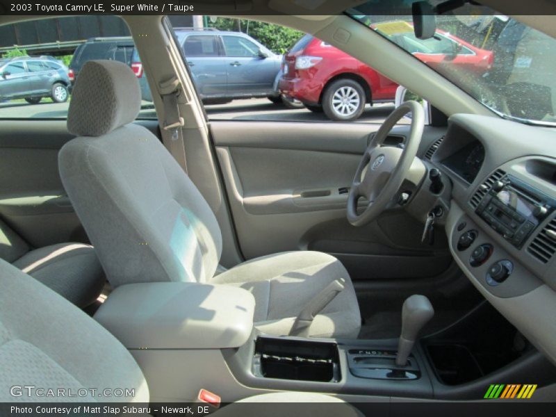Super White / Taupe 2003 Toyota Camry LE