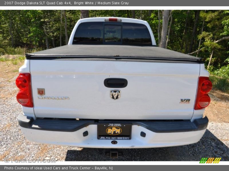 Bright White / Medium Slate Gray 2007 Dodge Dakota SLT Quad Cab 4x4