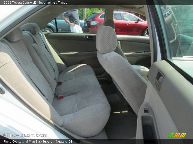 Super White / Taupe 2003 Toyota Camry LE