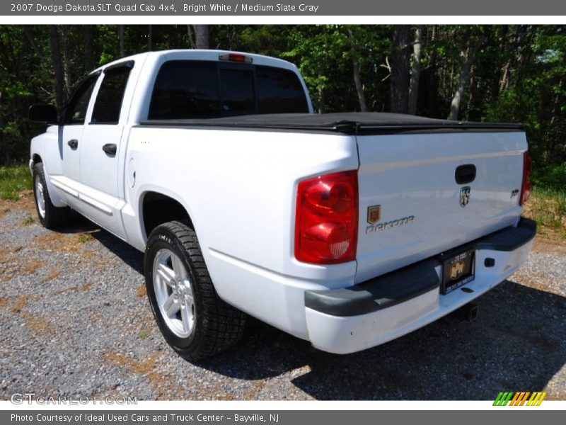 Bright White / Medium Slate Gray 2007 Dodge Dakota SLT Quad Cab 4x4