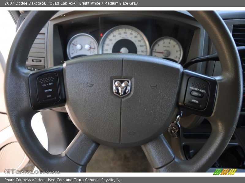 Bright White / Medium Slate Gray 2007 Dodge Dakota SLT Quad Cab 4x4