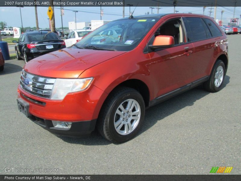 Blazing Copper Metallic / Charcoal Black 2007 Ford Edge SEL AWD