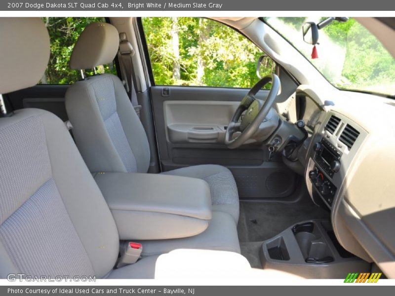Bright White / Medium Slate Gray 2007 Dodge Dakota SLT Quad Cab 4x4
