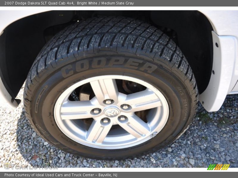 Bright White / Medium Slate Gray 2007 Dodge Dakota SLT Quad Cab 4x4
