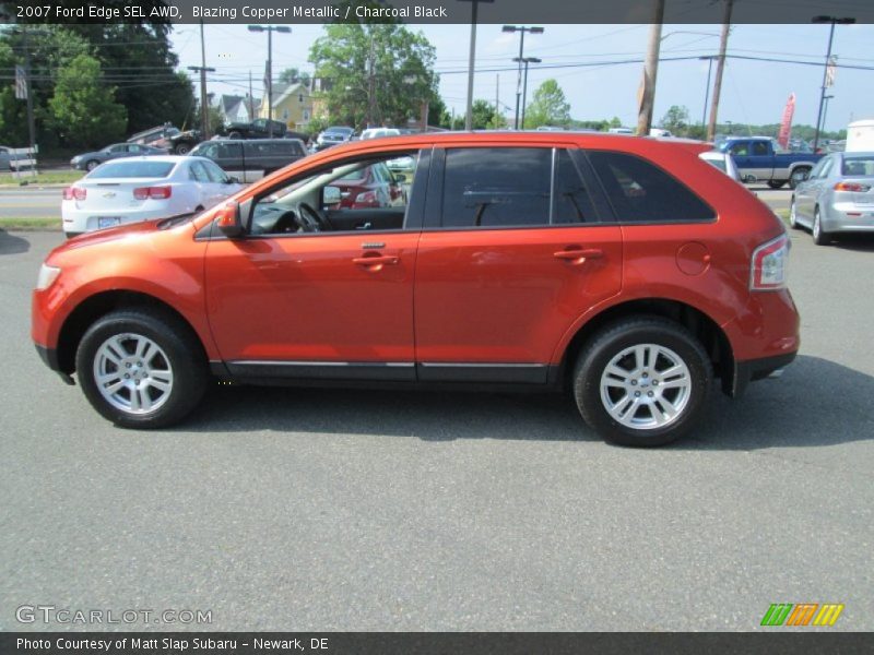 Blazing Copper Metallic / Charcoal Black 2007 Ford Edge SEL AWD