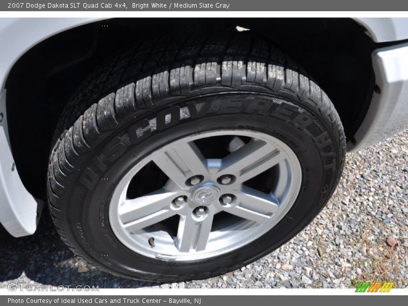 Bright White / Medium Slate Gray 2007 Dodge Dakota SLT Quad Cab 4x4