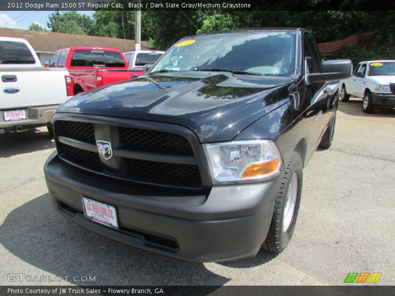 Black / Dark Slate Gray/Medium Graystone 2012 Dodge Ram 1500 ST Regular Cab