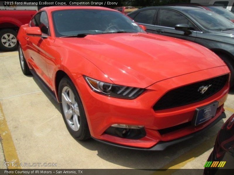 Competition Orange / Ebony 2015 Ford Mustang EcoBoost Coupe
