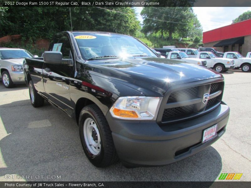 Black / Dark Slate Gray/Medium Graystone 2012 Dodge Ram 1500 ST Regular Cab