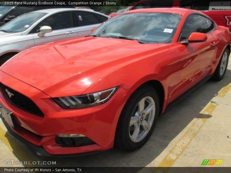 Competition Orange / Ebony 2015 Ford Mustang EcoBoost Coupe