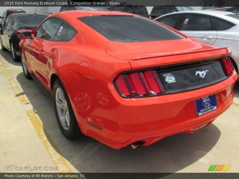 Competition Orange / Ebony 2015 Ford Mustang EcoBoost Coupe