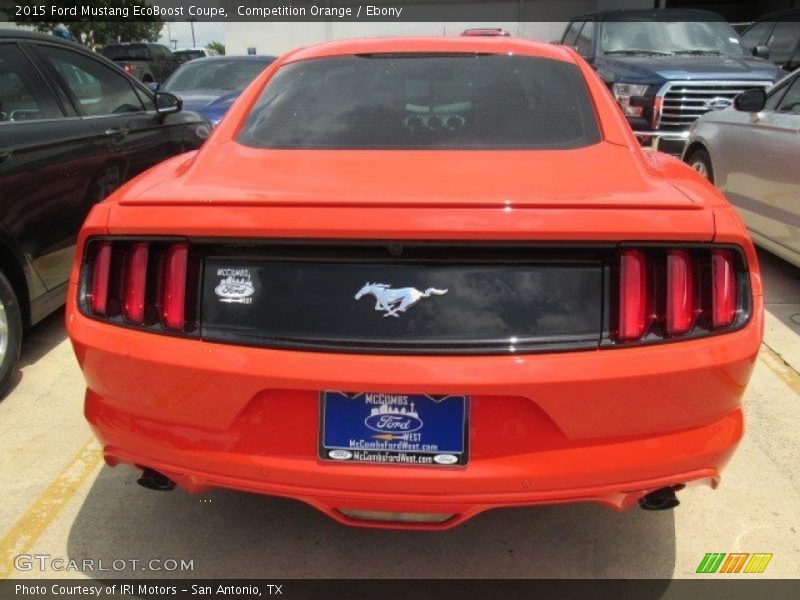 Competition Orange / Ebony 2015 Ford Mustang EcoBoost Coupe