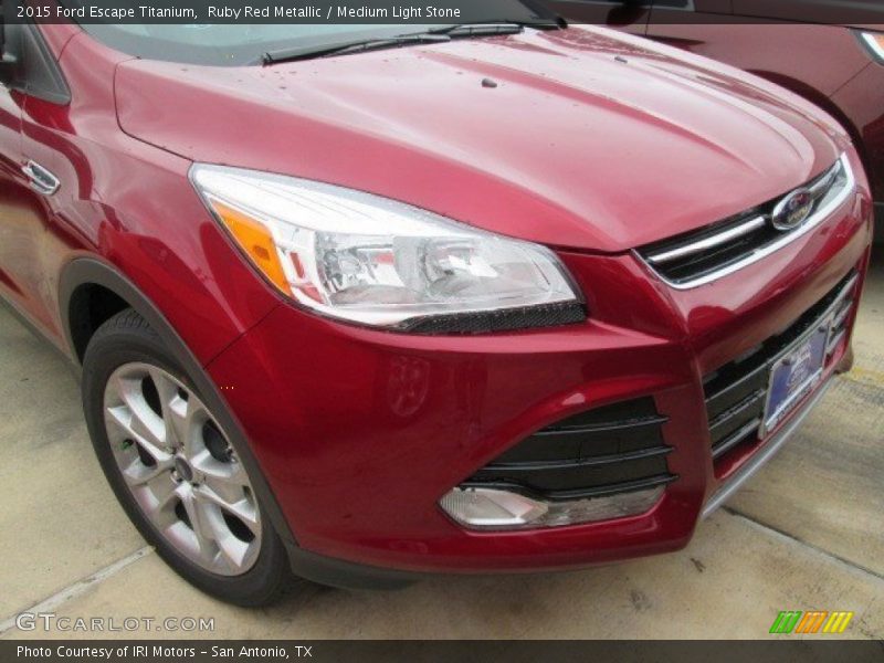 Ruby Red Metallic / Medium Light Stone 2015 Ford Escape Titanium