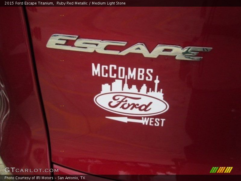 Ruby Red Metallic / Medium Light Stone 2015 Ford Escape Titanium