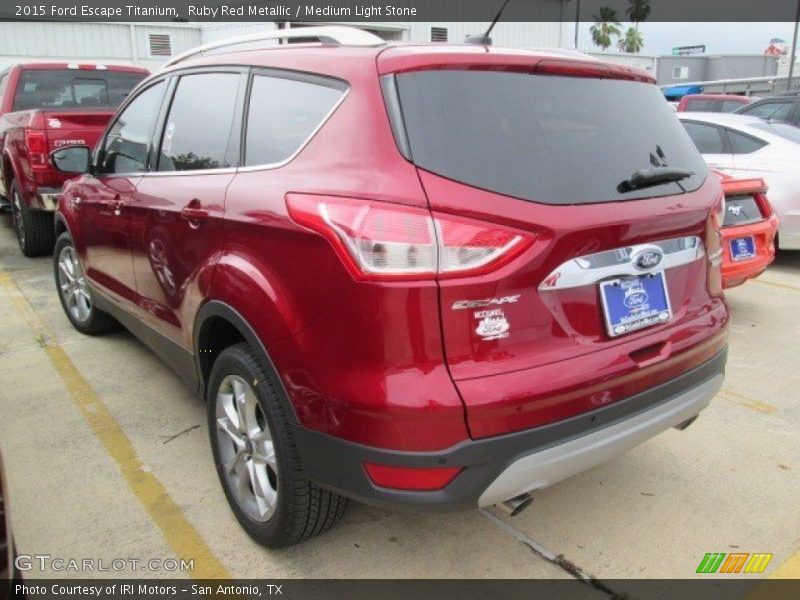 Ruby Red Metallic / Medium Light Stone 2015 Ford Escape Titanium