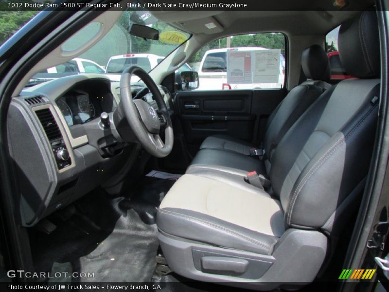 Black / Dark Slate Gray/Medium Graystone 2012 Dodge Ram 1500 ST Regular Cab